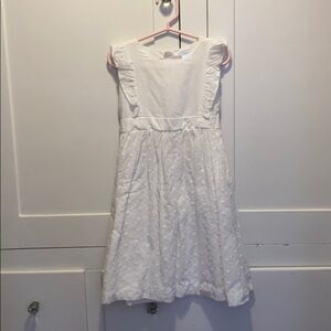 Girls White Eyelet Dress
